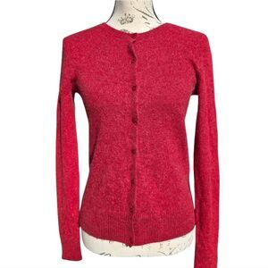 Saks Fifth Avenue -  Cashmere Cardigan Sweater Red - Small